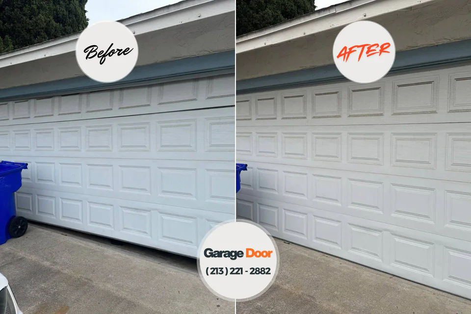 Before and after: garage door repair Normandy Park, WA